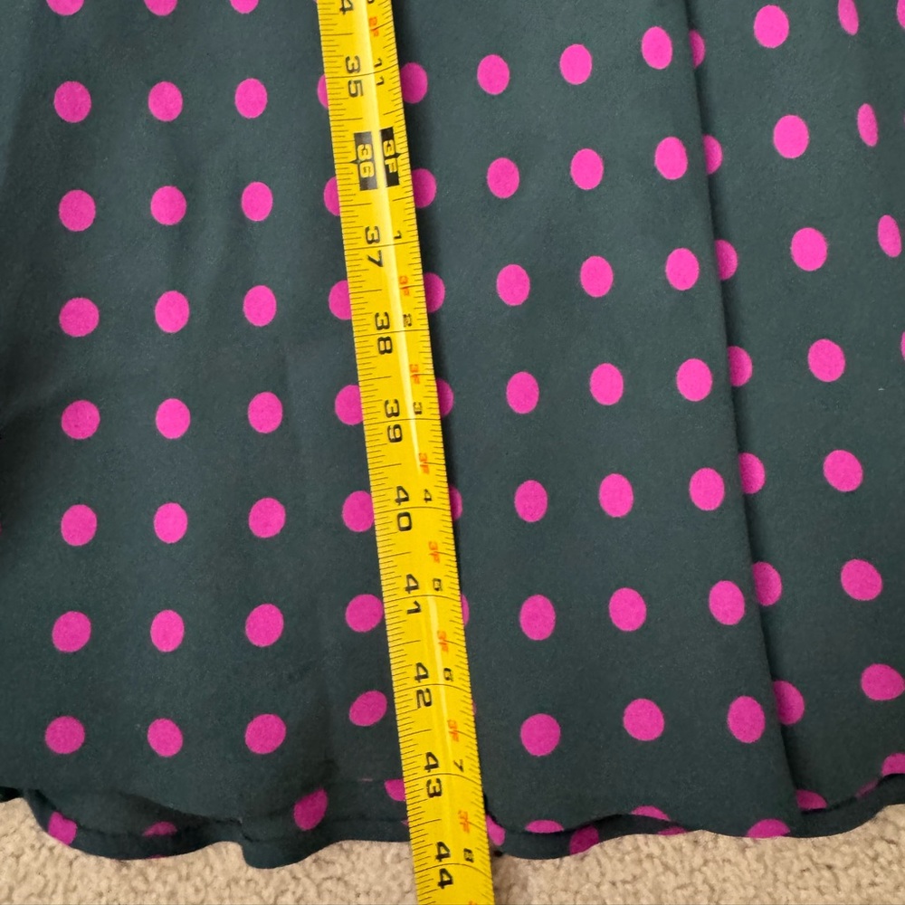 Rare Vintage Moschino Silk Polka Dot Retro Dress sz 12 - Picture 13 of 16